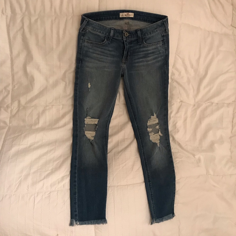hollister skinny cropped jeans